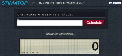 ウェブサイトの価値を計る『Stimator』