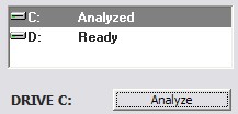 まずは「Analyze」で断片化のチェック