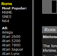 ROMメニュー