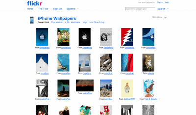 Flickr内のiPhone・iPod Touch用の壁紙集