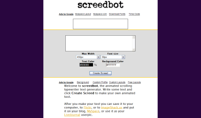 タイプライター風なGIFアニメーションを生成する「screedbot」