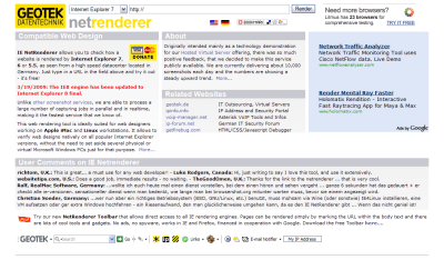 IEでのレンダリングを確認することができる『IE NetRenderer』