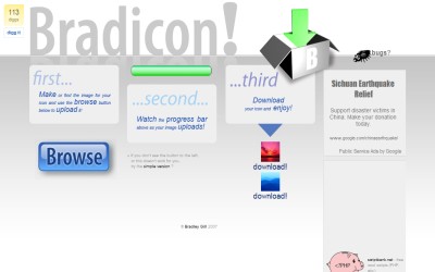 ファビコン作成に最適 マルチアイコンジェネレーター『Bradicon!』