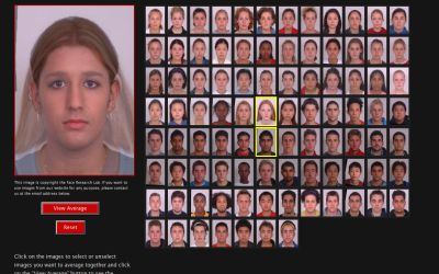 複数の顔写真を選んで平均化した顔を作る『Average Face Generator』